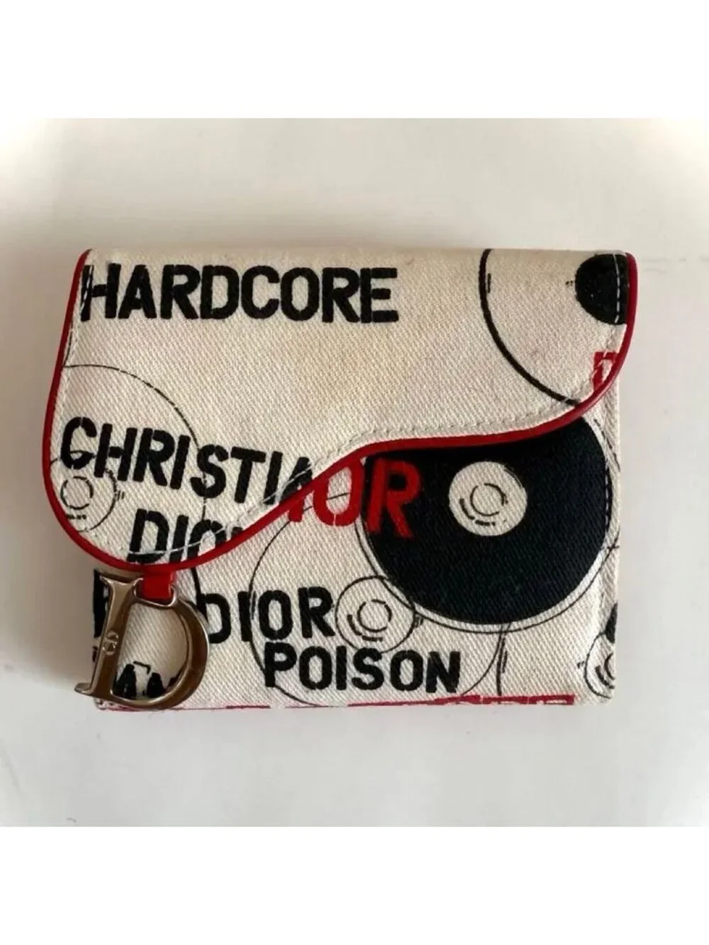 Dior Hardcore Record Print Bifold Wallet